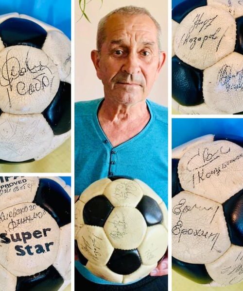 Пенсіонер з Волині продає унікальний футбольний м’яч для купівлі тепловізора